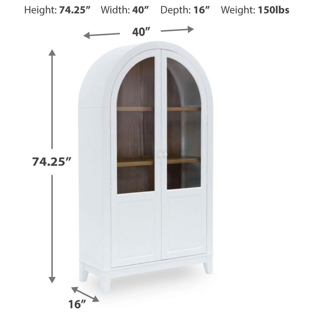 Ashley Dagandale Accent Cabinet in White and Natural Brown, , large