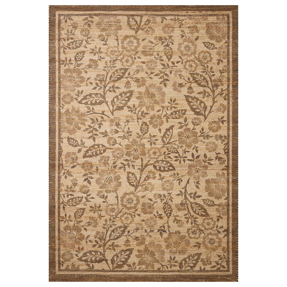 Chris Loves Julia x Loloi Rue Bark and Mocha 3"6" x 5"6" Area Rug, , large