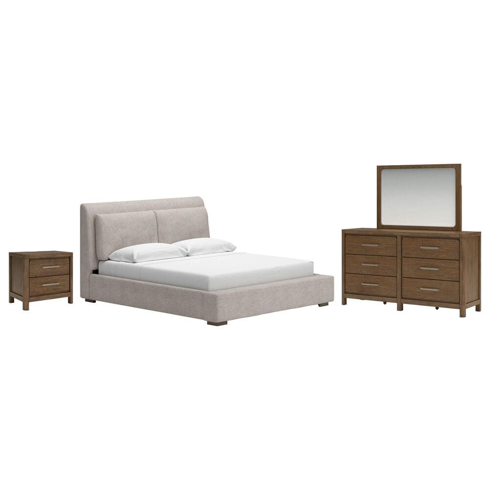 Millenium Cabalynn 4-Piece King Bedroom Set in Light Brown, , large