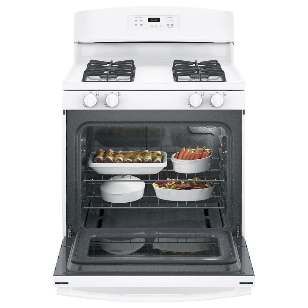 GE Appliances 4.8 Cu. Ft. Freestanding Gas Range in White, , large