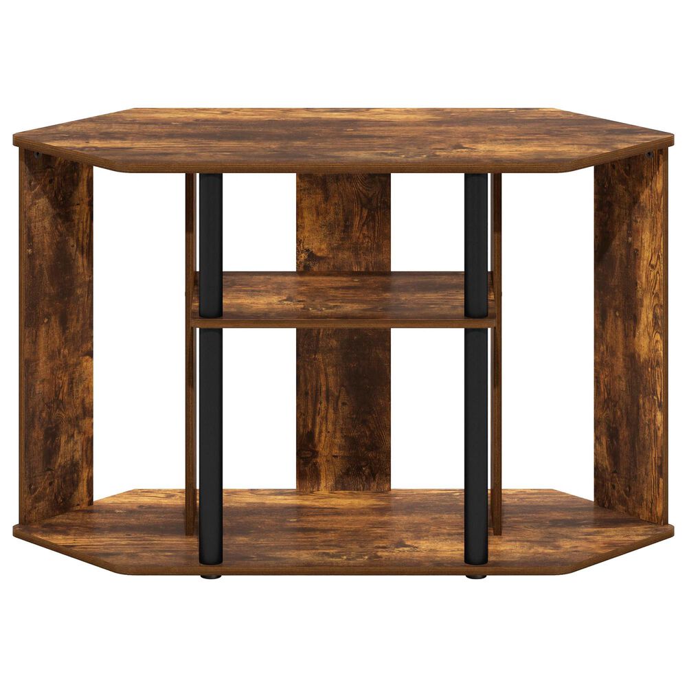 HOMLUX 39" TV Stand in Amber Pine and Black, , large