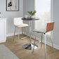 Lumisource Mason Swivel Counter Stool with White Cushion in Stainless Steel and Walnut (Set of 2), , large