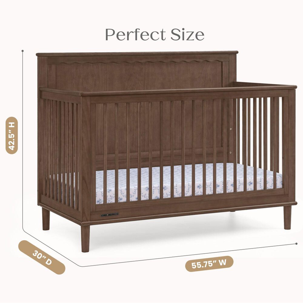 Delta Children Penelope 6-In-1 Convertible Crib in Teak Brown, , large