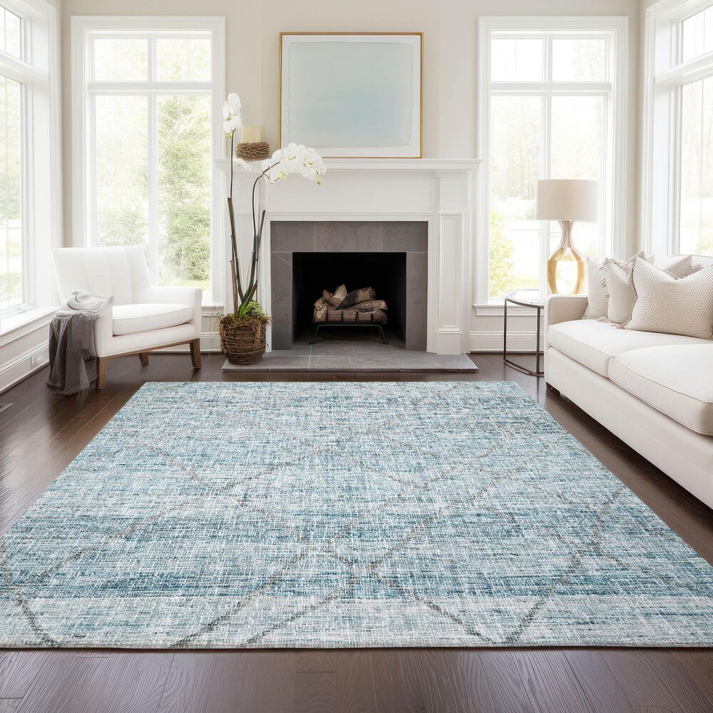 Dalyn Rug Company Portico PO1 Teal 8&#39; x 10&#39; Area Rug, , large