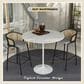 Leisuremod LeisureMod Verve Collection Modern Bar Height Table White Base with 48 Round Marble White Sintered Stone Top, , large