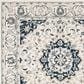 Safavieh Micro-Loop Oriental 5" Square Ivory and Navy Area Rug, , large