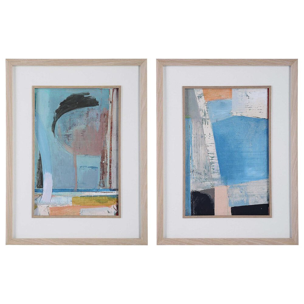 Uttermost Brilliant Clouds 29&quot; x 15&quot; Abstract Print in Natural &#40;Set of 2&#41;, , large