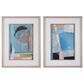 Uttermost Brilliant Clouds 29" x 15" Abstract Print in Natural (Set of 2), , large