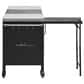 HOMLUX 72.4" Outdoor Kitchen Island with Large Fold-out Prep Table and Adjustable Shelves for Big Green Egg in Black, , large