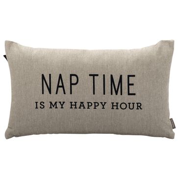 Demdaco Men"s Gifts Happy Hour 12" x 21" Lumbar Throw Pillow in Taupe, , large