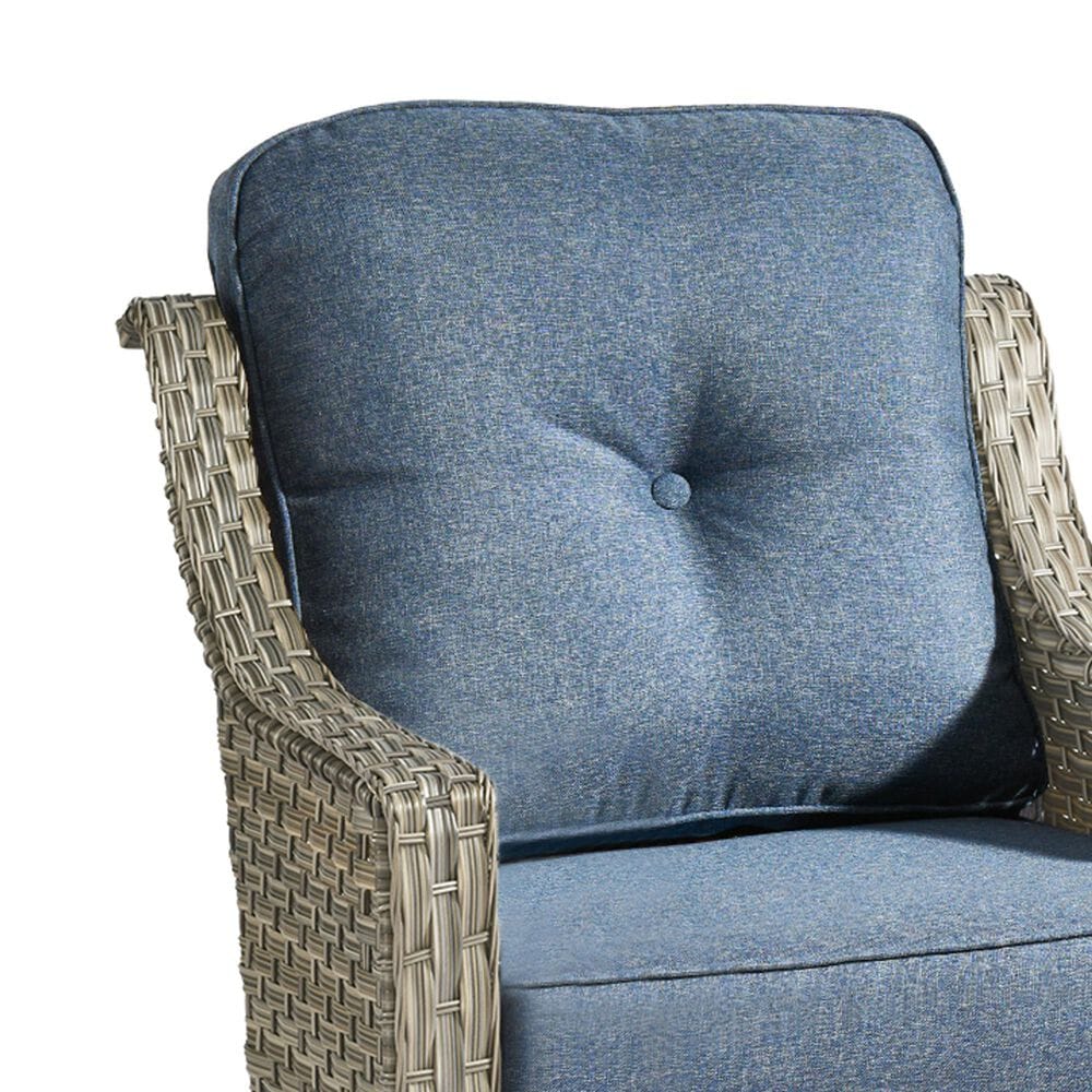 HOMLUX Outdoor Arm Chair in Denim Blue (Set of 2), , large