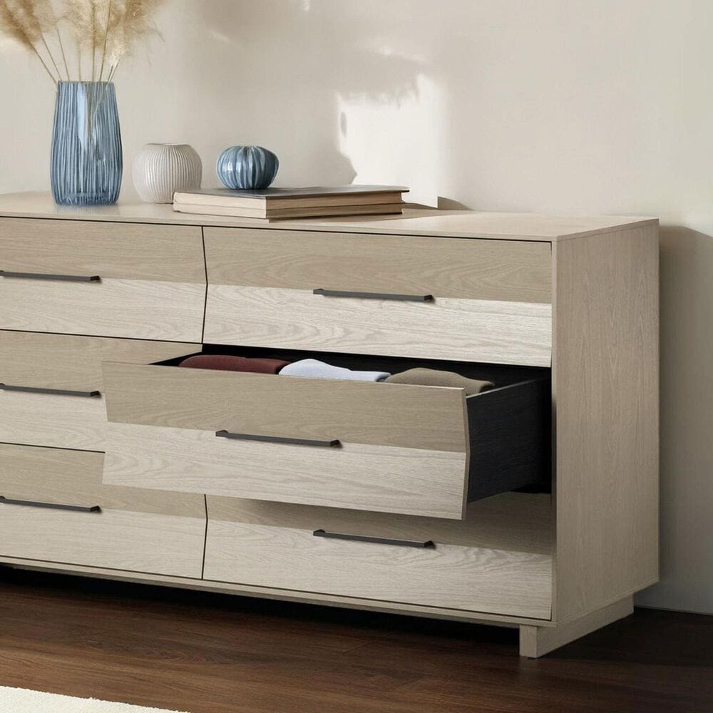 BDI Kava 6-Drawer Dresser Only in Washed Oak, , large