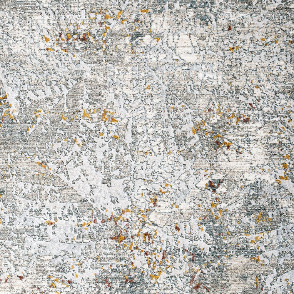 Surya Dresden Gray, White, Medium Gray, Light Slate, Mustard and Rust 2'7" x 10' Runner, , large