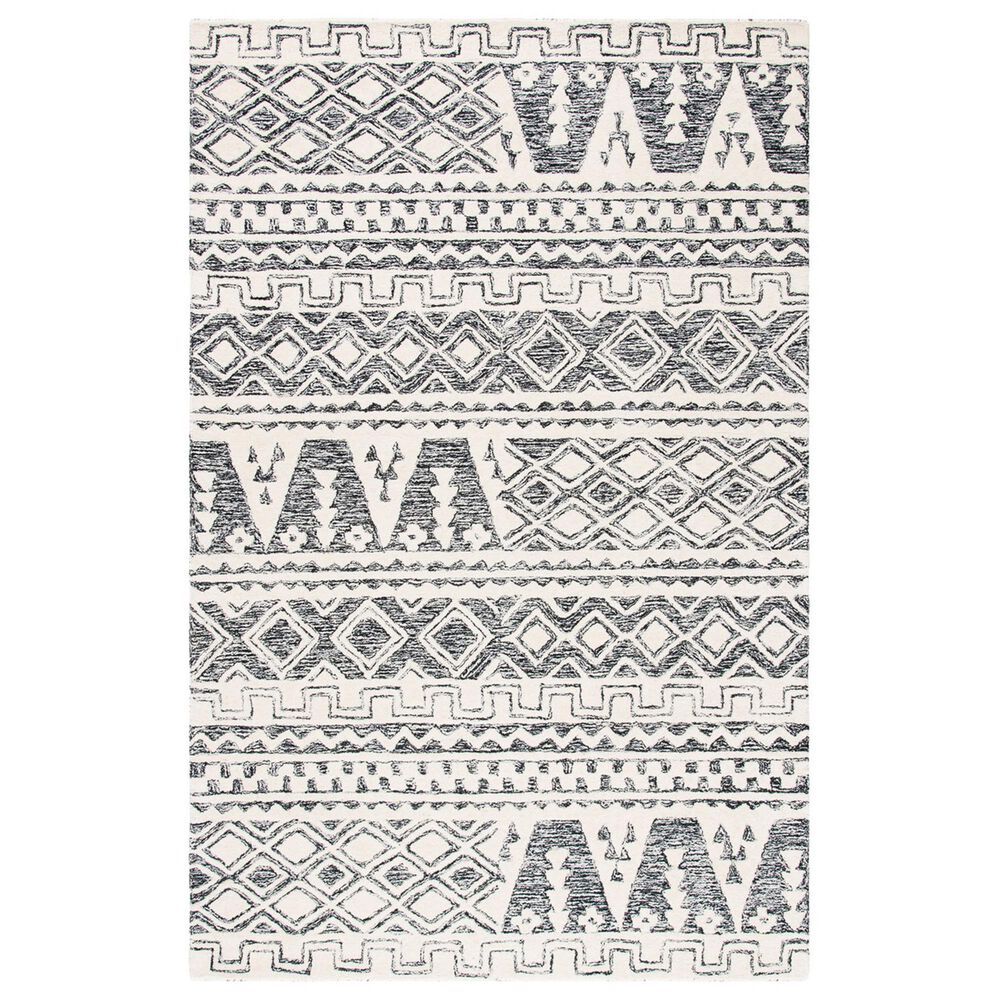 Safavieh Abstract 4' x 6' Ivory and Black Area Rug, , large