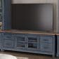 Legends Furniture Americana 84" TV Stand in Corduroy Blue and Brown, , large