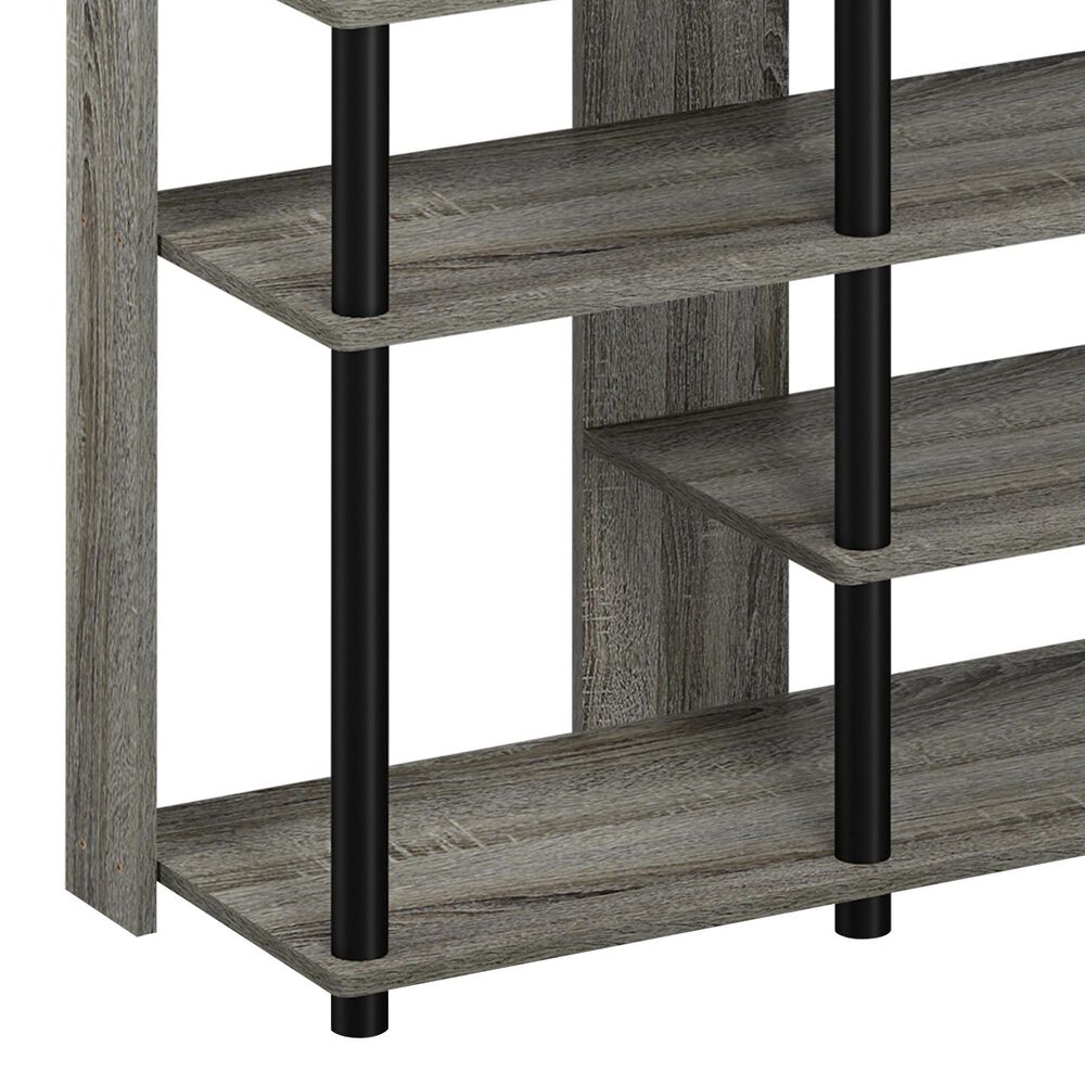 HOMLUX 6-Tier Shoe Rack in French Oak and Black, , large