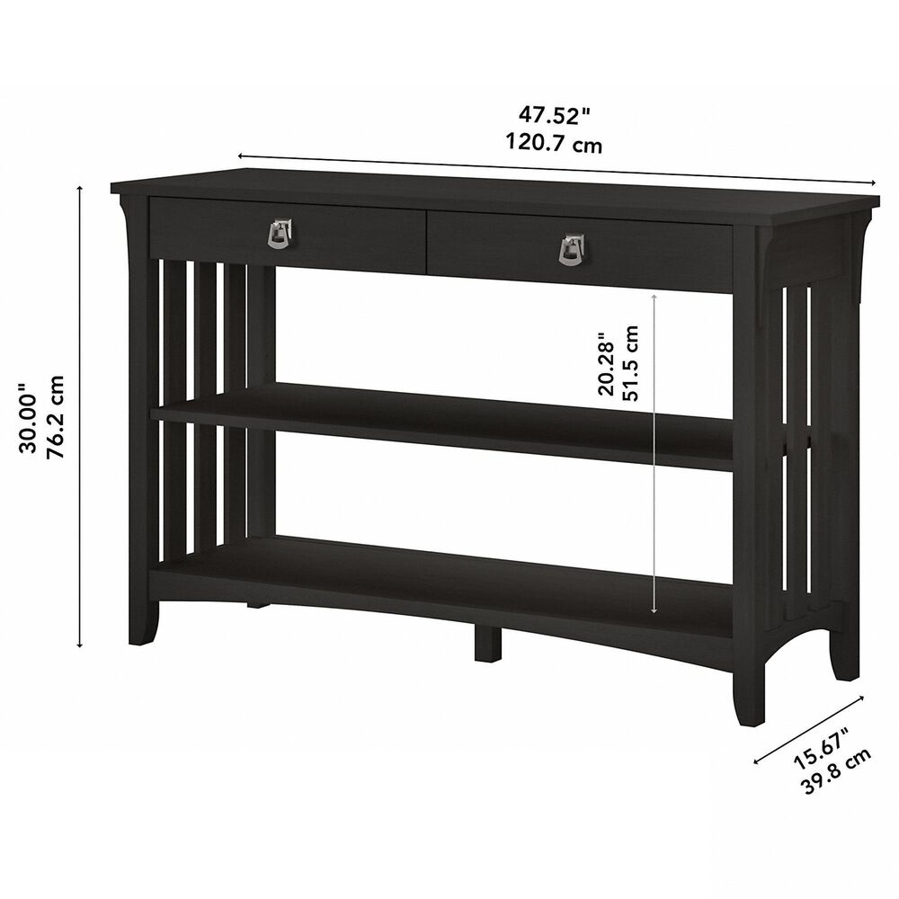 Bush Salinas Console Table in Vintage Black Nebraska Furniture Mart