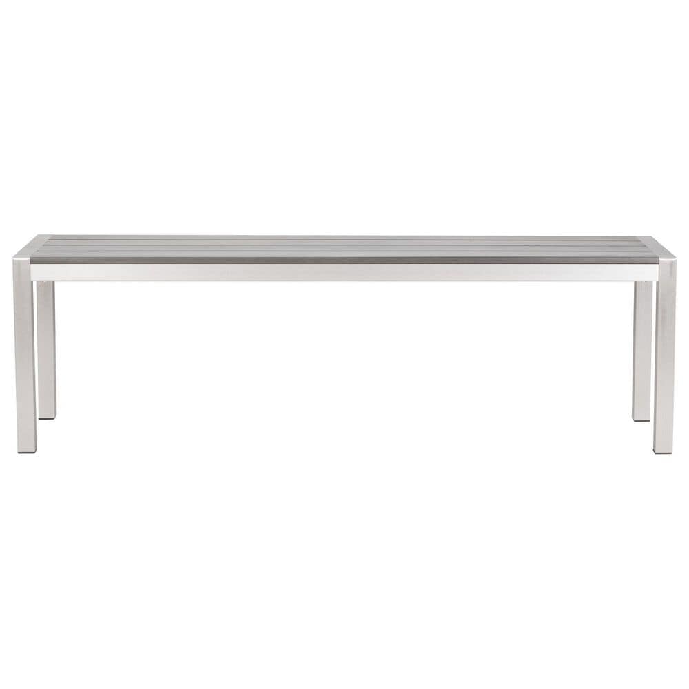 Zuo Modern Metropolitan Bench in Silver/Gray, , large