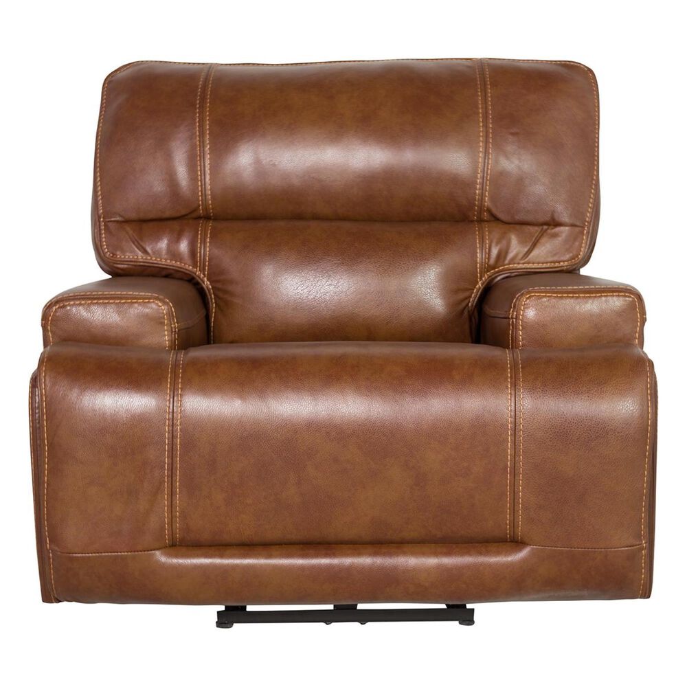 Interlochen Leather Power Recliner with Headrest and Lumbar in Nature Red Brown, , large