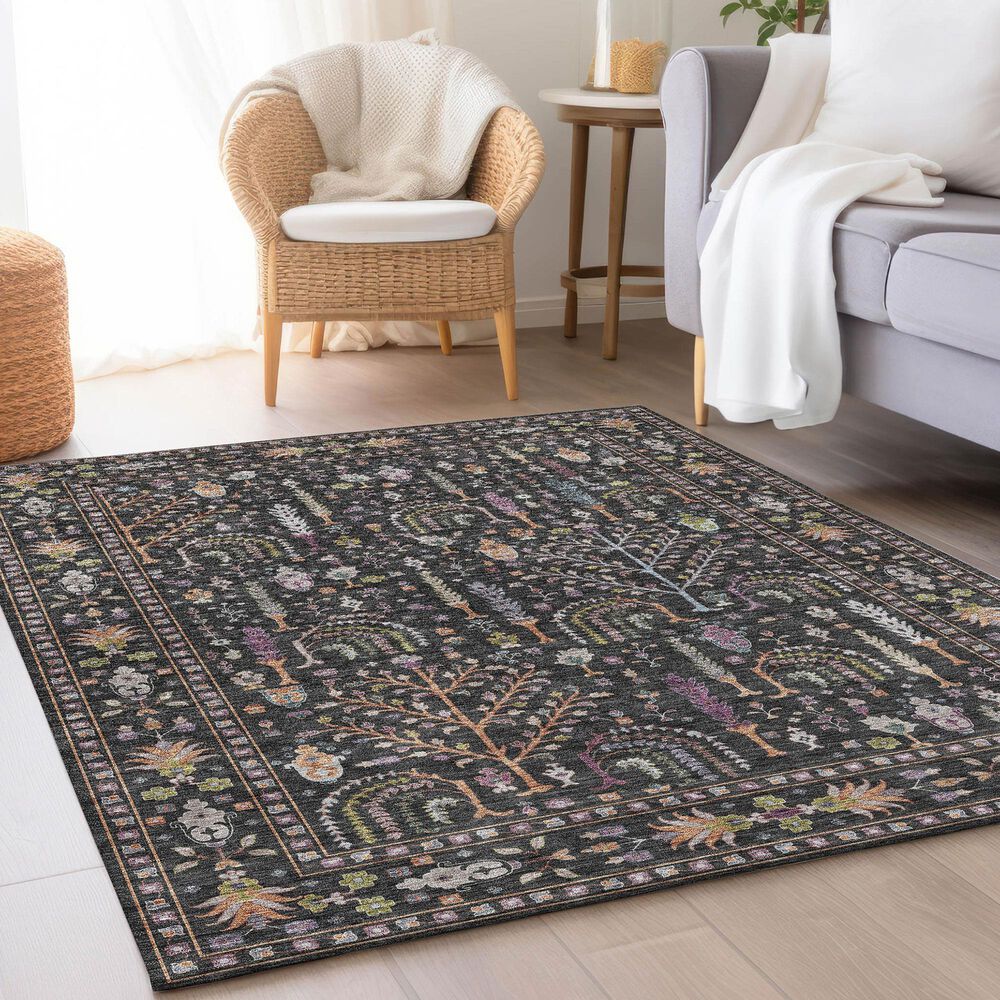 Dalyn Rug Company Hatay HY5 10&#39; x 14&#39; Black Area Rug, , large
