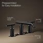 Kohler Purist Widespread Bathroom Sink Faucet in Matte Black, , large