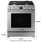 Dacor 30" Professional Dual Fuel Range in Silver Stainless Steel, , large