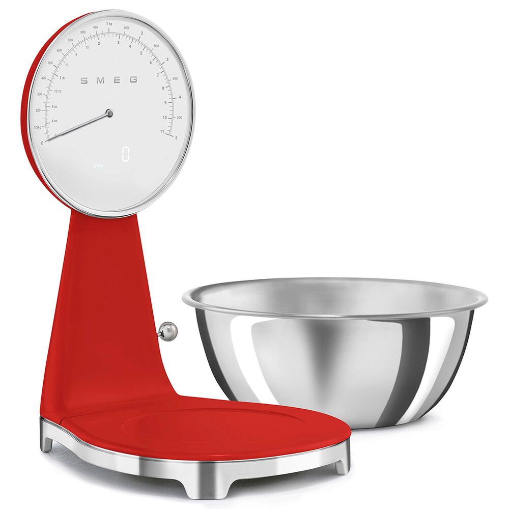 SMEG 50&#39;s Retro Style Kitchen Scale in Red and Chrome, , large
