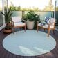 Dalyn Rug Company Laidley 4" Round Sky Blue Indoor/Outdoor Area Rug, , large