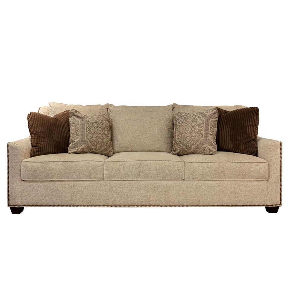 Kincaid Edison Grande Sofa in Plushtone Linen and Dark Maple, , large