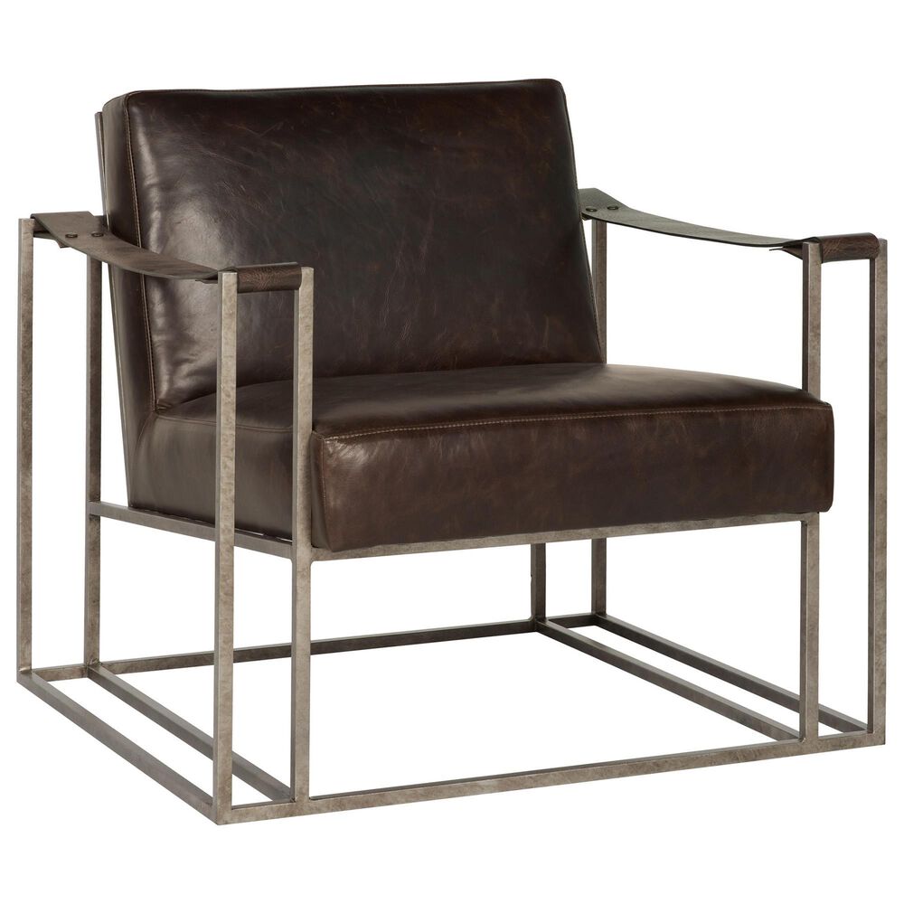 Bernhardt Dekker Leather Chair in Brown, , large