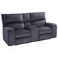 Steve Silver Lovell Power Console Loveseat in Charcoal, , large