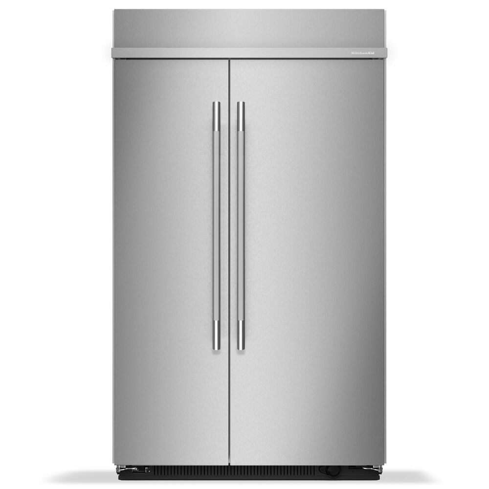 KitchenAid 30 Cu. Ft. Built-In Side-by-Side Refrigerator in PrintShield Stainless Steel, , large