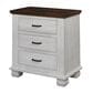 Briarwood LLC Town Hall 3 Drawer Nightstand in Rustic Cherry Top and Aged White, , large