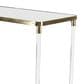 Maple and Jade 32" Rectangular Console Table with Mirrored Top in Gold, , large