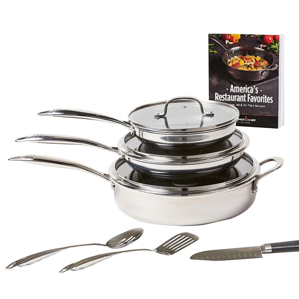 Power A Titan 10-Piece Cookware Set in Stanless Steel and Black, , large