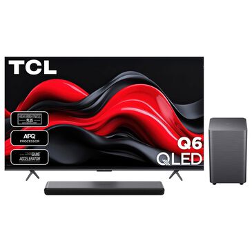 TCL 55" Class Q6 Series 4K UHD HDR QD-Mini LED - Smart Google TV with S Class 2.1 Channel Soundbar System in Black, , large
