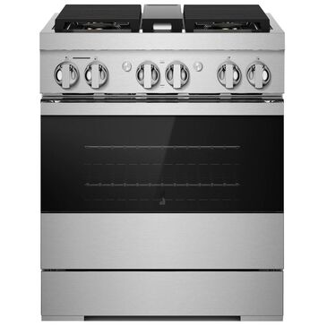 Jenn-Air Noir 30" Dual-Fuel Professional Range in Stainless Steel, , large