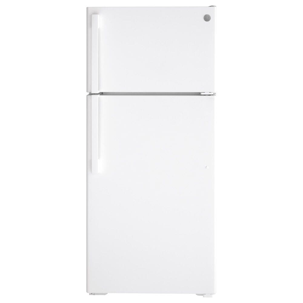 GE Appliances 16.6 Cu. Ft. Top Freezer Refrigerator with Right Hinge in Black, , large
