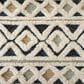 L&R Resources Sinuous Geometric Diamonds 6" Round Blue and Cream Area Rug, , large