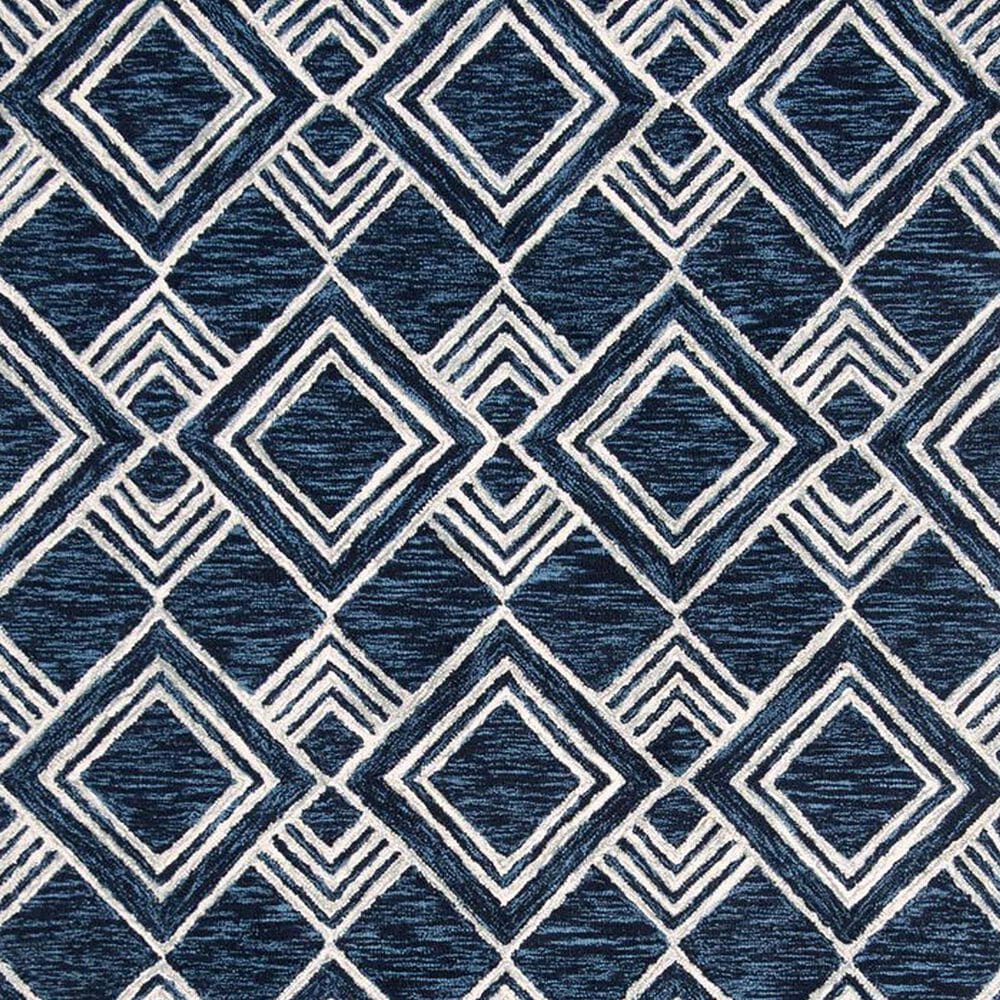 Safavieh Micro-Loop MLP154N 2&#39;3&quot; x 7&#39; Navy and Ivory Runner, , large