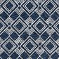 Safavieh Micro-Loop MLP154N 2"3" x 7" Navy and Ivory Runner, , large