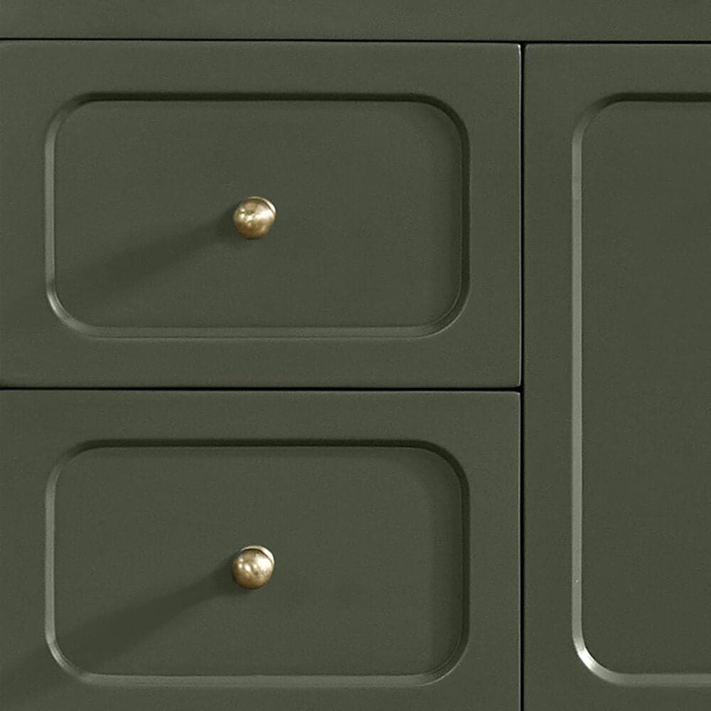 37B Ravello 48" Single Bathroom Vanity Cabinet in Deep Olive Green with Marble Top and Backsplash, , large