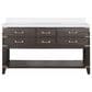 Lexora Home Norwalk 60" Double Bathroom Vanity in Brown Oak with White Cultured Marble Top  and Rectangle Sink, , large