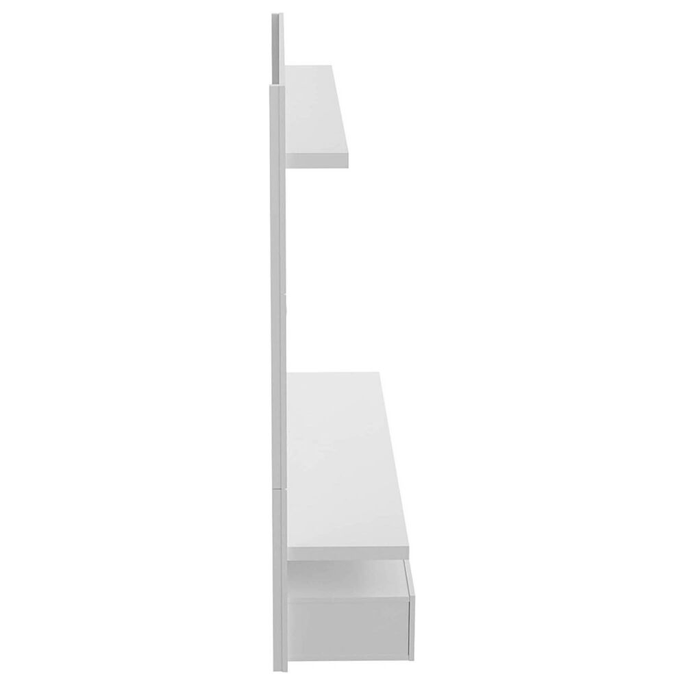 Manhattan City 62.99&quot; Floating Entertainment Center in White Gloss, , large