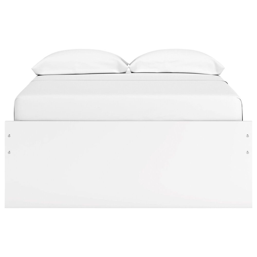 Ashley Onita Full Platform Bed with No Headboard and 2 Side Storage in White, , large
