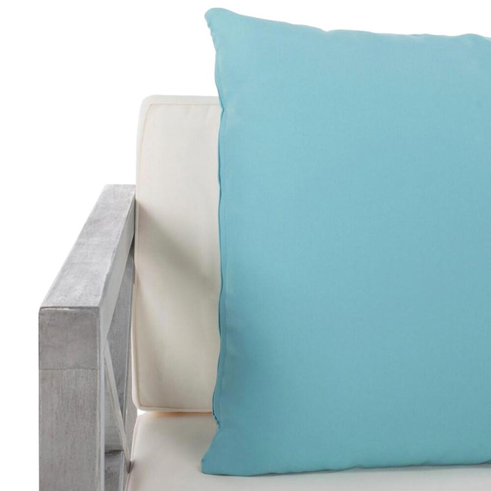 Safavieh Nunzio 4-Piece Outdoor Chat Set in Grey Wash, White, and Light Blue, , large