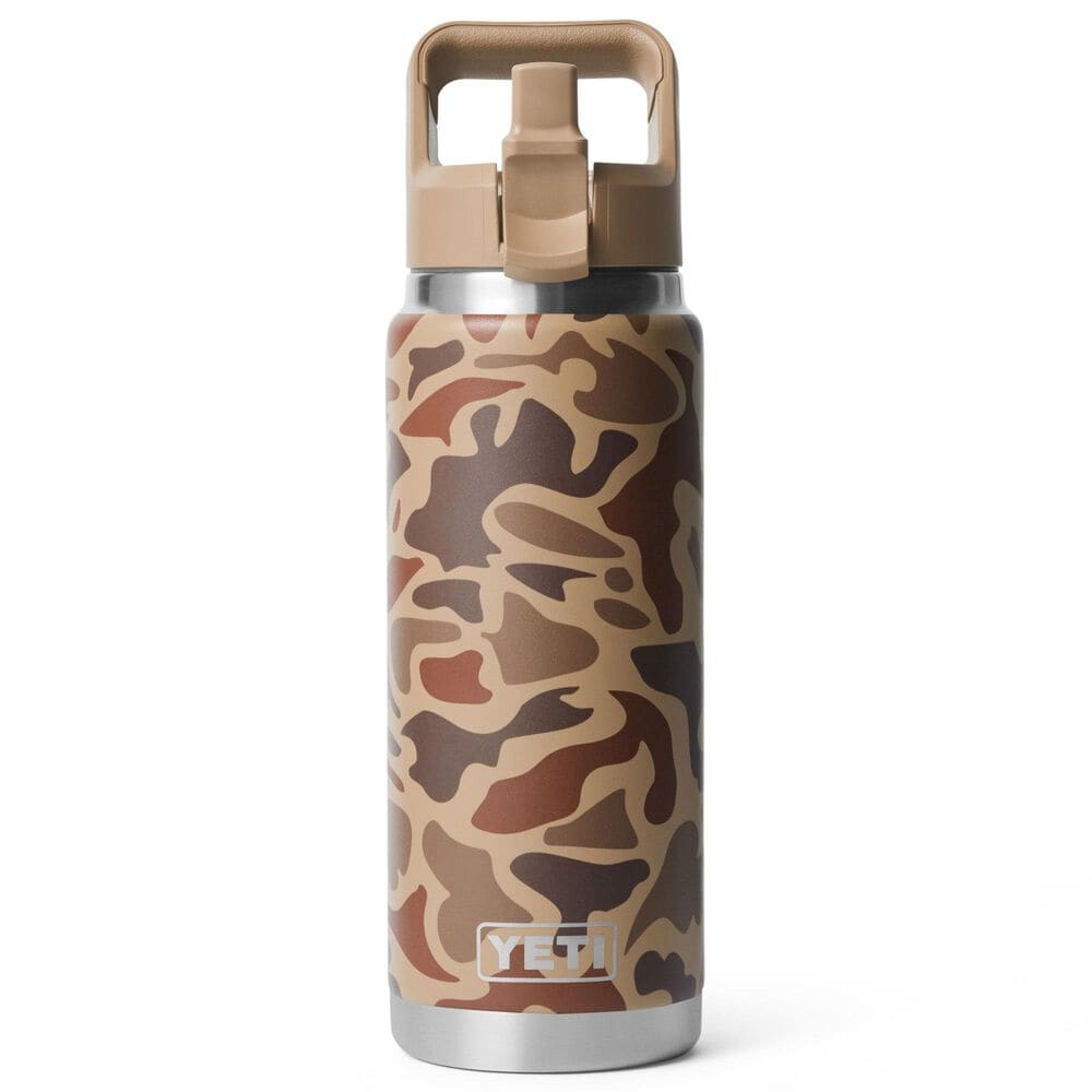 YETI Rambler 26 Oz Water Bottle with Color-Matched Straw Cap in Wetlands Camo, , large