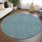 Dalyn Rug Company Soft Essentials Solid Teal 8" Round Area Rug, , large