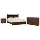 Riva Ridge Modern Loft California King Panel Bed with Dresser and Nightstand in Brownstone, , large