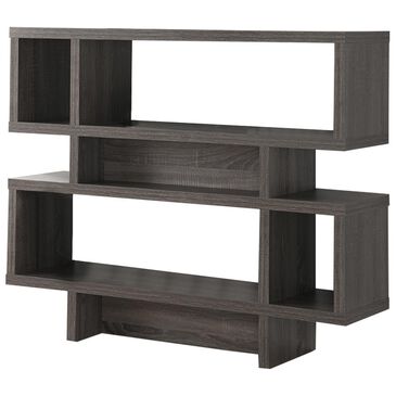 Living Essentials 2-Tier Display Cabinet in Distressed Gray, , large